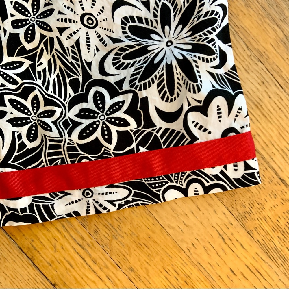 Hanna Andersson Black White Floral Pillow Case 100% Cotton Dress 140 US 10 - Picture 3 of 6